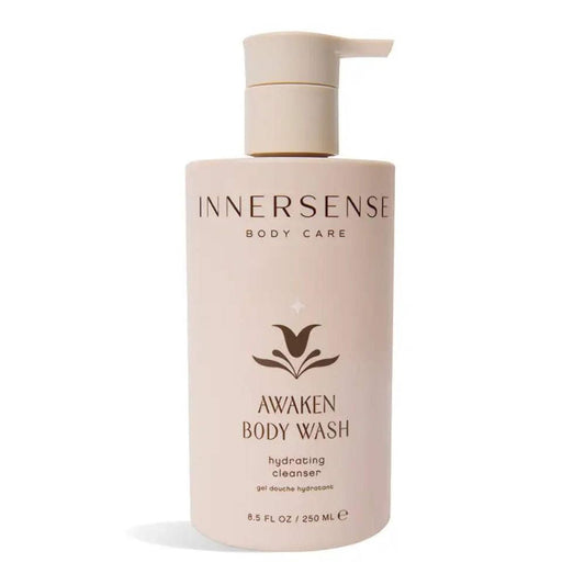 INNERSENSE Organic Beauty - Awaken Body Wash | Avocado Oil, Vitamins B5, C + D to Gently Cleanse, Soften, Soothe Skin | Clean, Non-Toxic, Cruelty-Free | Paraben + Phthalate Free (8.5 fl oz | 250 ml)